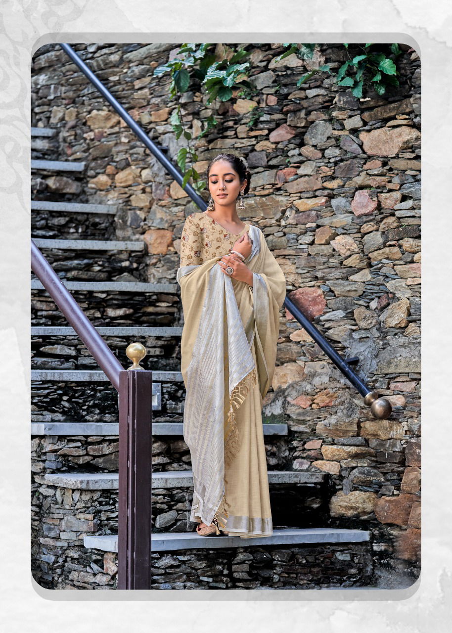Rajyog Anokhi Fancy Silk Casual Daily Wear Latest Linen Saree Collection